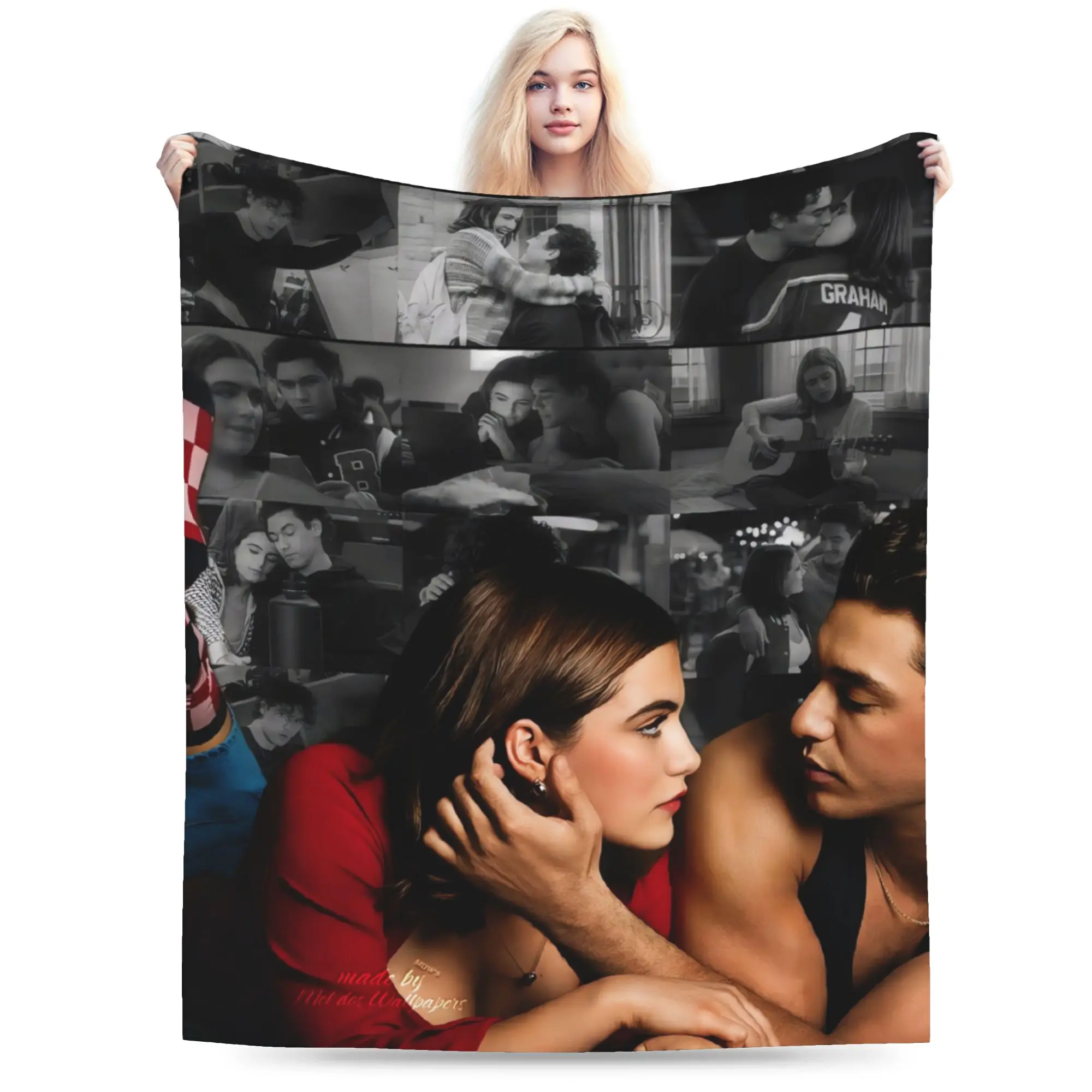Garrett & Hannah Blanket Quality Warm Soft Off Campus Bedding Throws Winter Girls Boys Outdoor Fluffy Bedspread