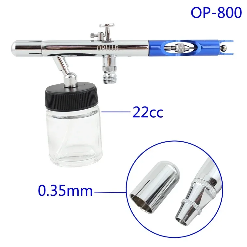 OPHIR 6pcs Dual Action Airbrush Set Kits with 0.2mm,0.3mm,0.35mm,0.5mm