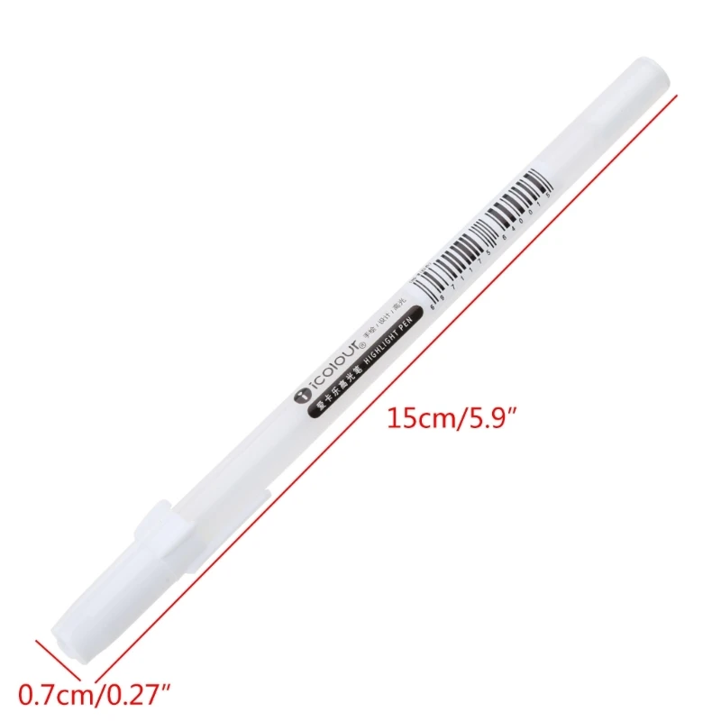 Bút lót móc trắng Bút đánh dấu giấy đen Reviser 0,8mm Mới