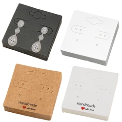 50pcs Earring Display Card Labels Tag Paperboard For Jewelry Stand Holder Small Businesses Selling Packaging Material Supplies
