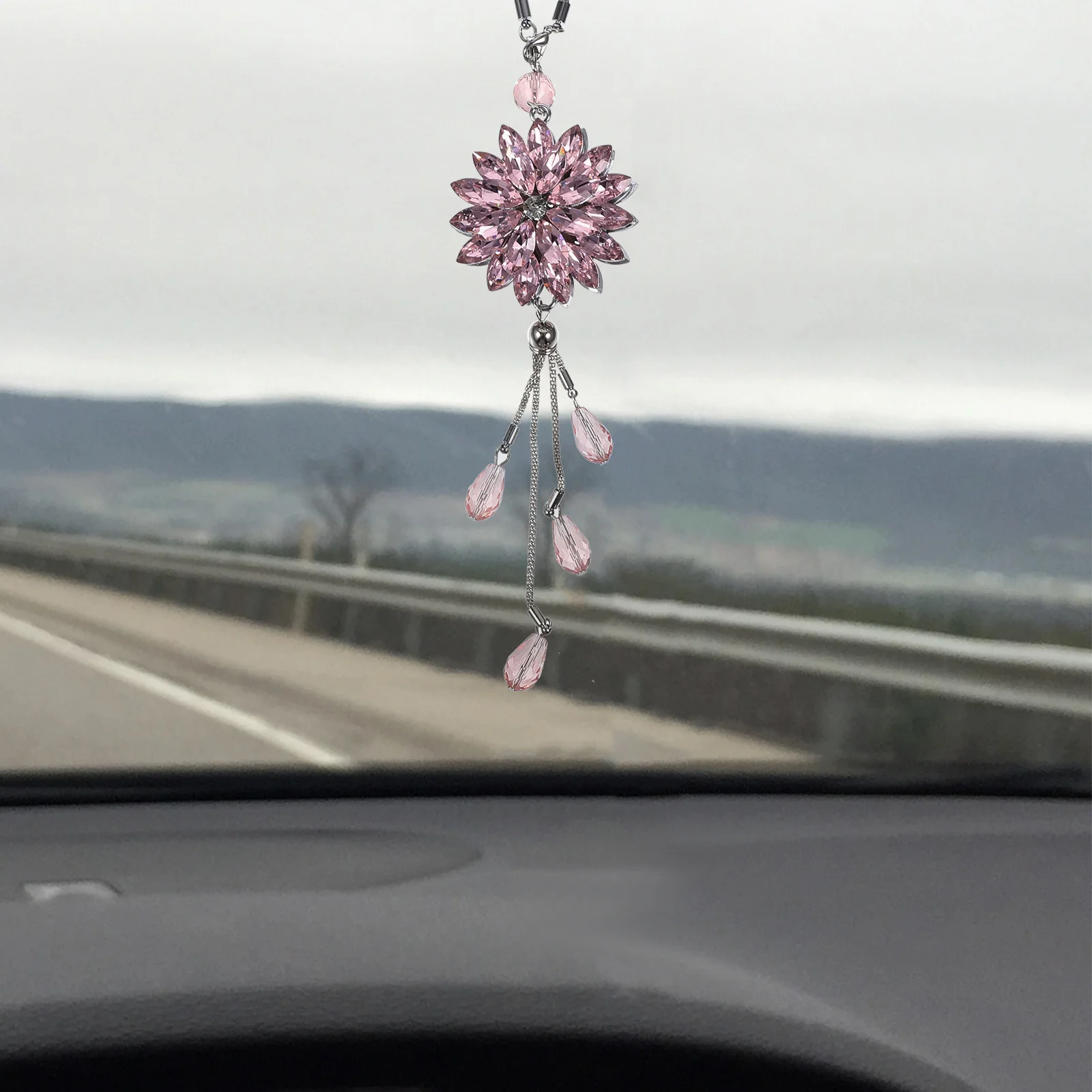 

Car Mirror Crystal Pendant Hanging Accessories for Your Ornaments Interior Decoration