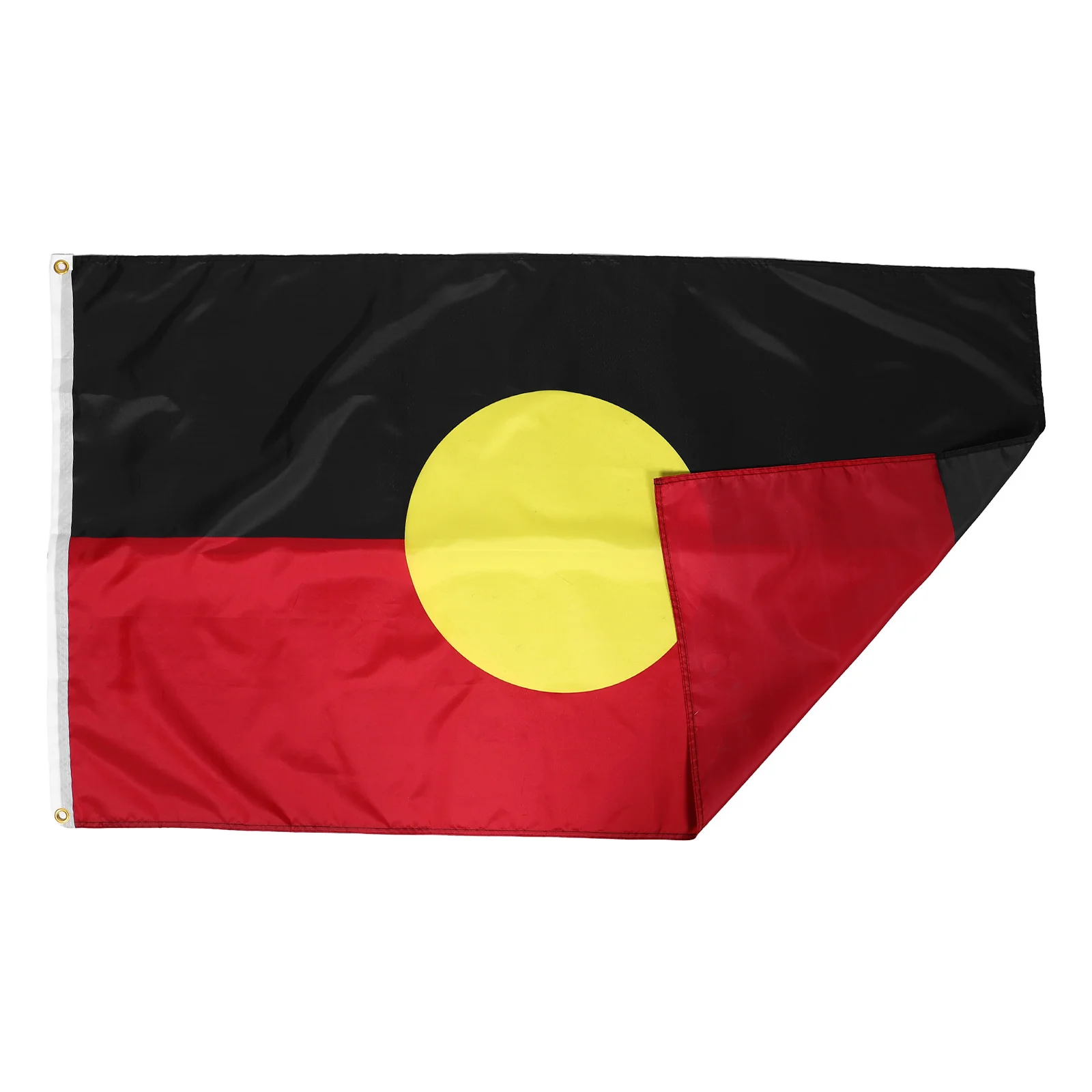 

Indigenous Flag 90x150cm Durable Polyester Banner Brass Grommets Fade Resistant Australia Day Decorations National Yard Outdoor