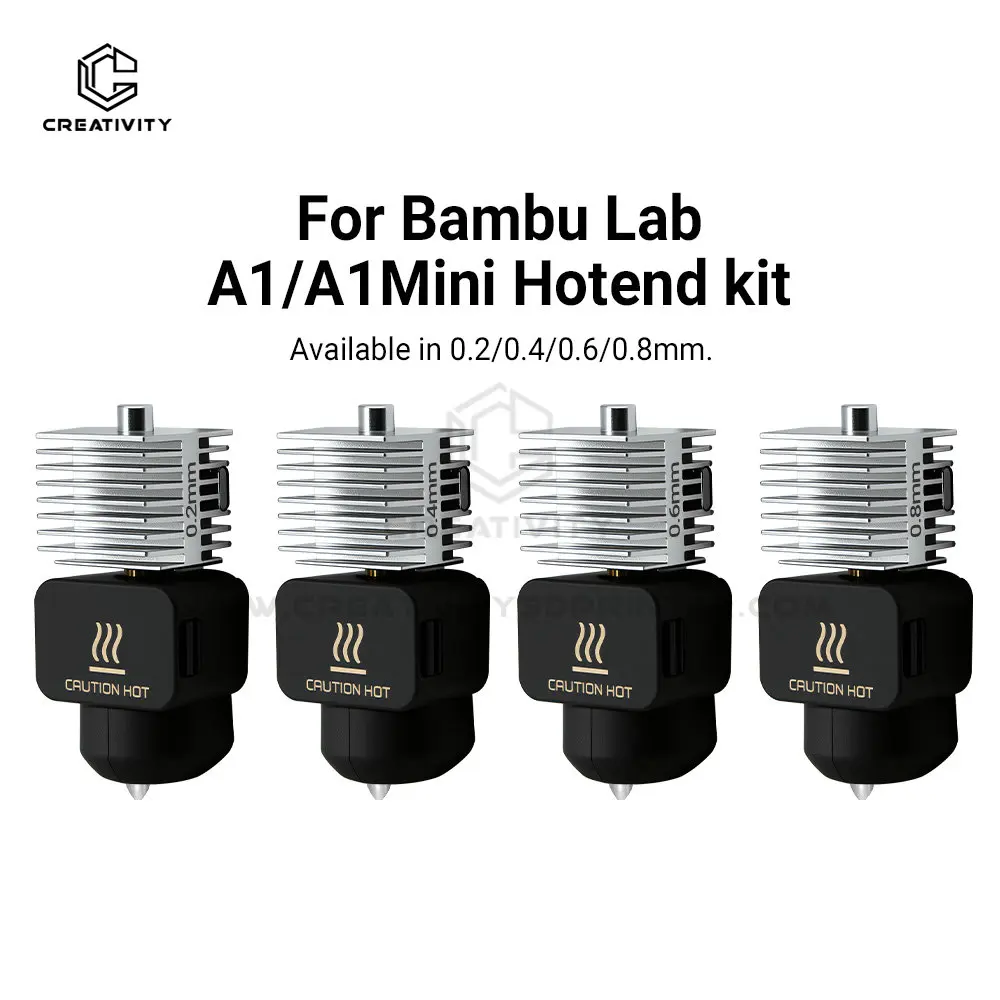 

Bambu Lab A1/A1 Mini Assembly Hotend Kit 0.2/0.4/0.6/0.8MM Integrated Nozzle For Bamboo Lab A1/A1 mini 3D Printer Part ﻿