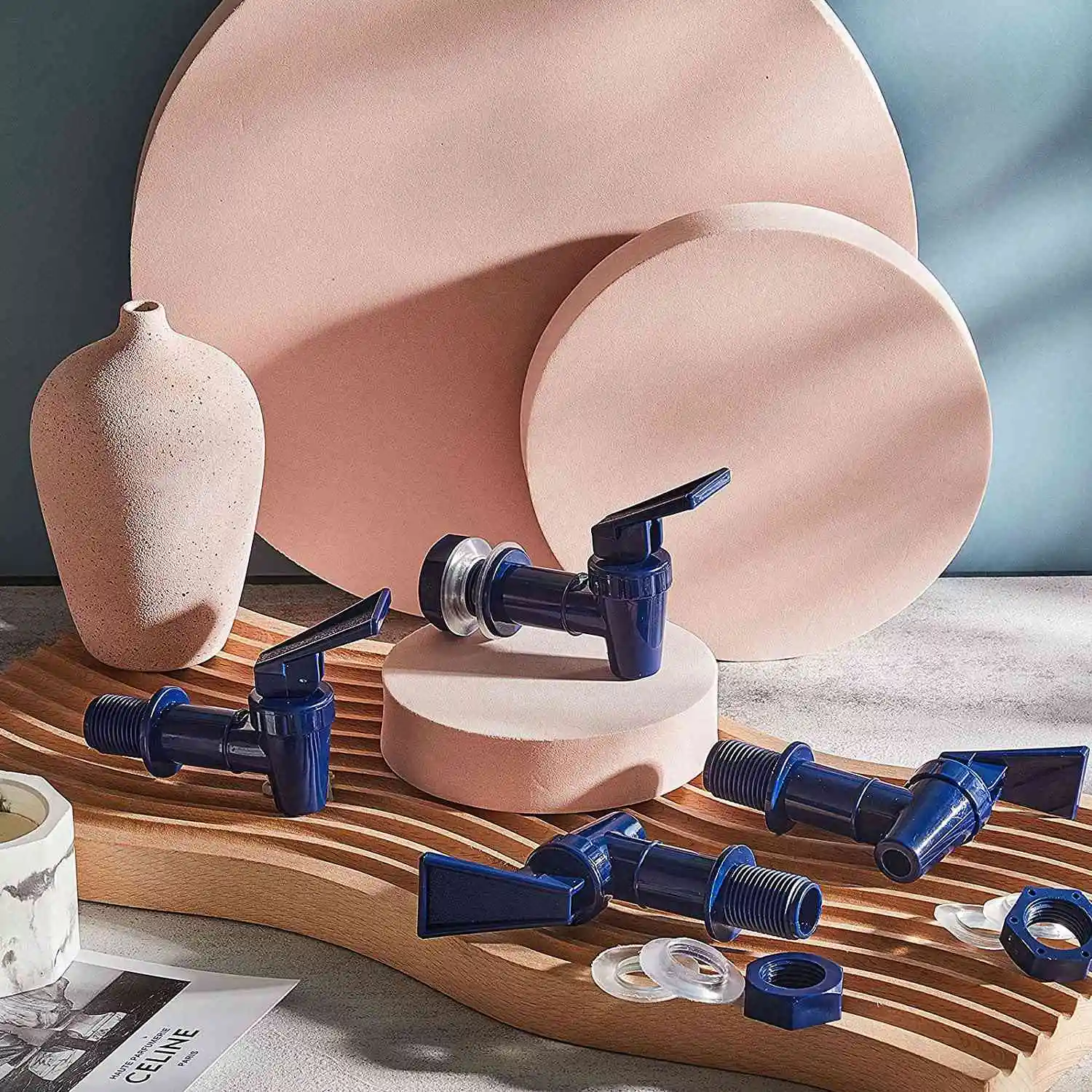 4 Pieces Replacement Cooler Faucet Water Bottle Jug, Dispenser Tap Set, Reusable Spigot Spout Water Beverage Dispenser A