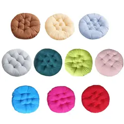 Durable Nap Pillow Round Pad Solid Color Thicken Seat Cushion Non-slip Round Cushion Winter
