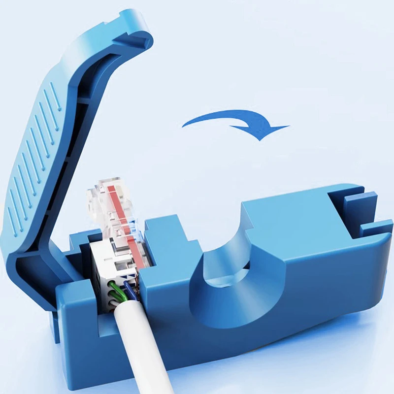 Tool-Free RJ45 Connector Field Termination Plug RJ45 Tool Less Gold Plated Modular Plug Ethernet Reusable Termination Plugs