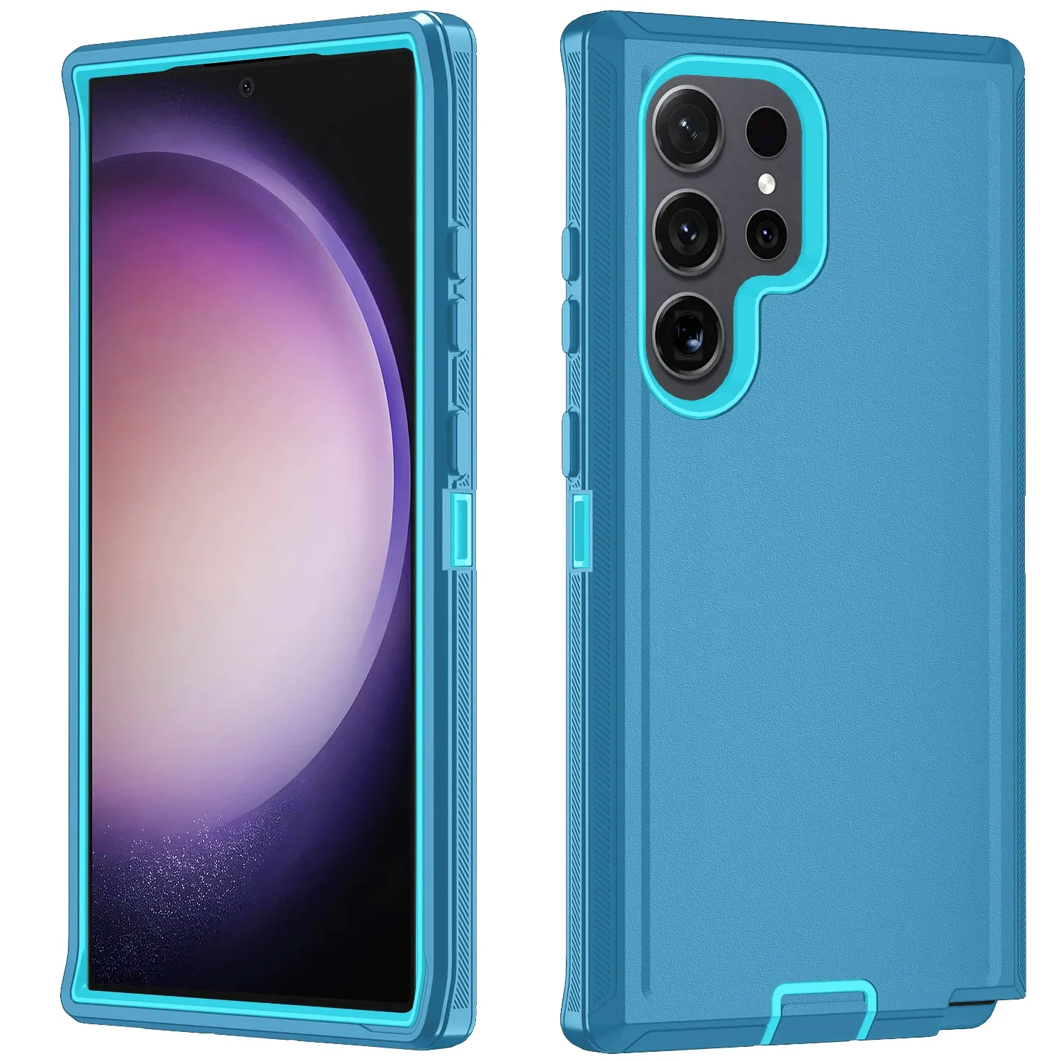 Armor Shockproof Defender Phone Case For Samsung Galaxy S25 S24 S23 S22 S21 S20 Ultra Plus Note 10 20 FEHard PC+TPU Back Cover