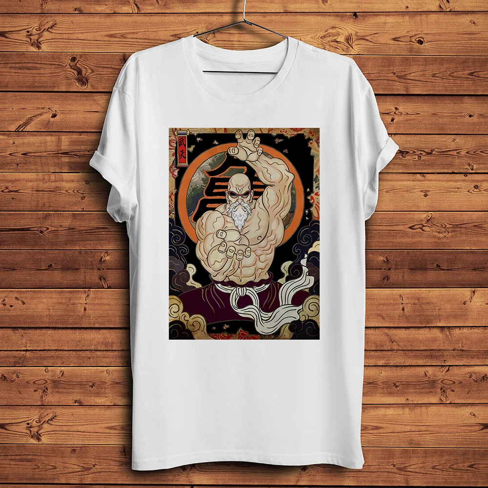 China ancient Mural Arhat style manga Buu Funny anime TShirt Men Homme Daily short sleeve T Shirt Unisex streetwear Tee