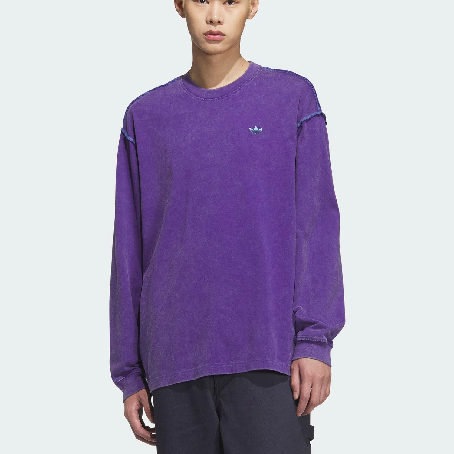 

Adidas оригинальные оригинальные унисекс свободные повседневные спортивные узоры с длинными рукавами KC1432