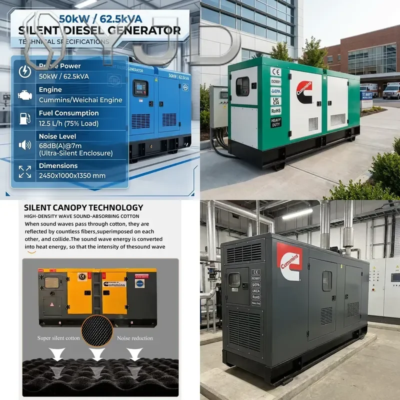 15kW Single Silent Generator Set CE EPA Certified for Engine Trailer Type 50/60Hz Easy Maintenance Parallel