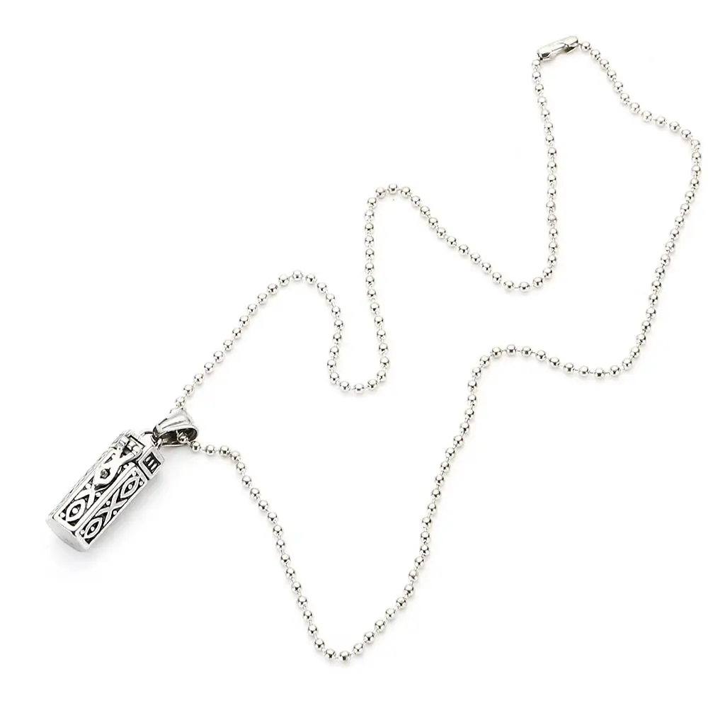 Stainless Steel Cremation Necklace for Ashes Openable Pendant Memorial Urn Jewelry for Women Men Keepsake Gift