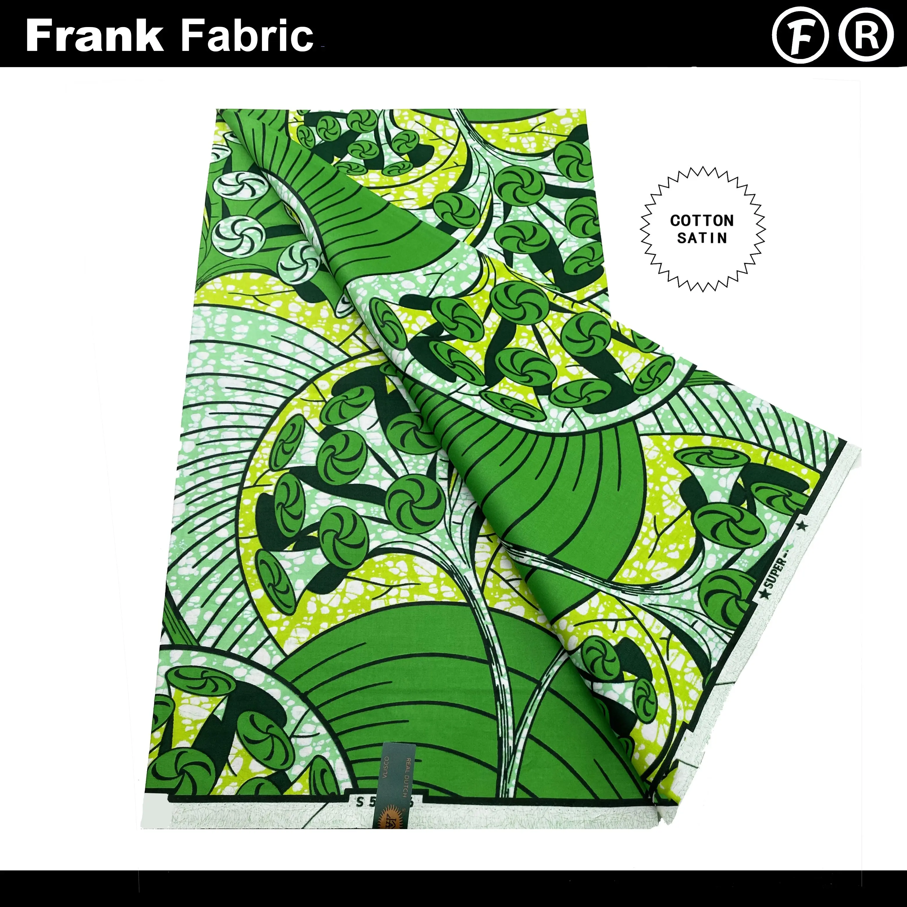 

Certified Real Wax Ankara Super Dutch Fabric 6 Yards African Wax Original Fabric From Holland For Dress With QR Code VLS2509.003