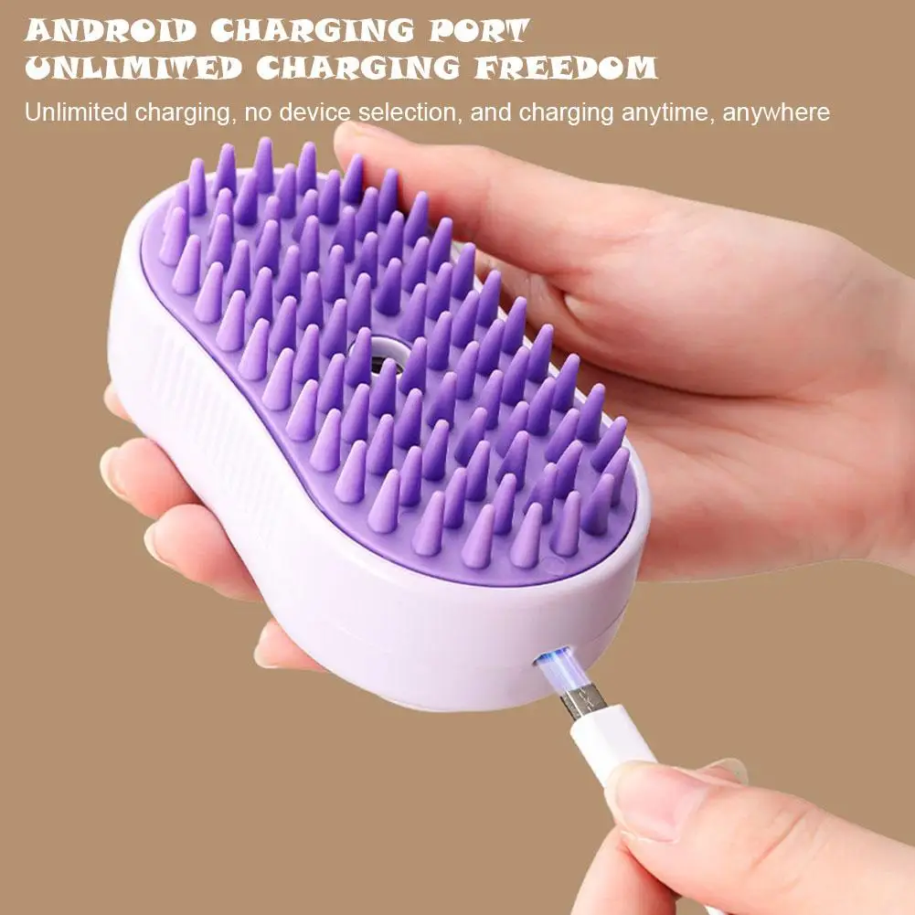 3in1 Cat Steam Brush Steamy Dog Brush Electric Anti-splashing Hair Massage With Comb Brush Spray Comb Pet Steam Removal Gro H0L2