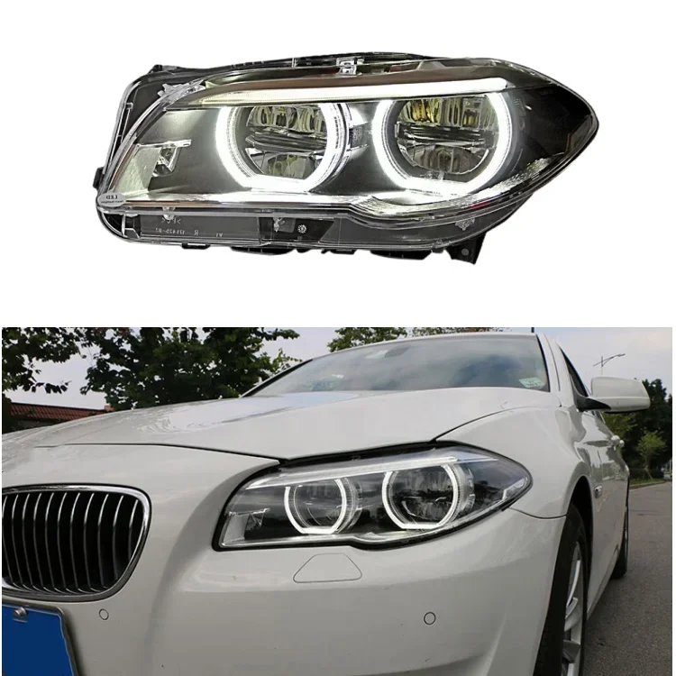 

LED F10 Headlight For BMW F10 Headlights Eu Upgraded To 5 Series Angel Eyes LED Daily Running Lights