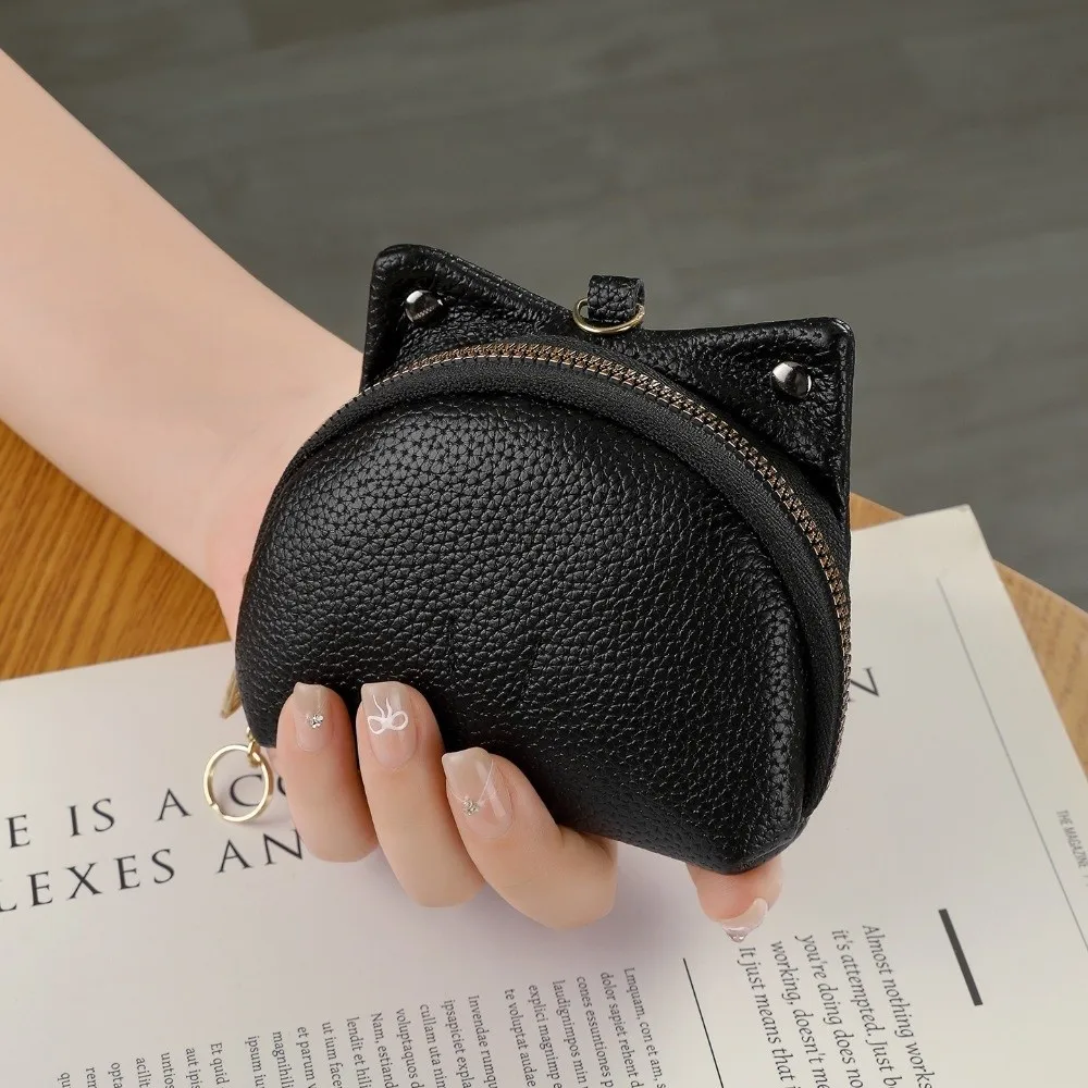 Korean Style Frog Design Coin Purse Compact PU Leather Animal Shaped Coin Purse Keychain Lightweight Mini Storage Pouch