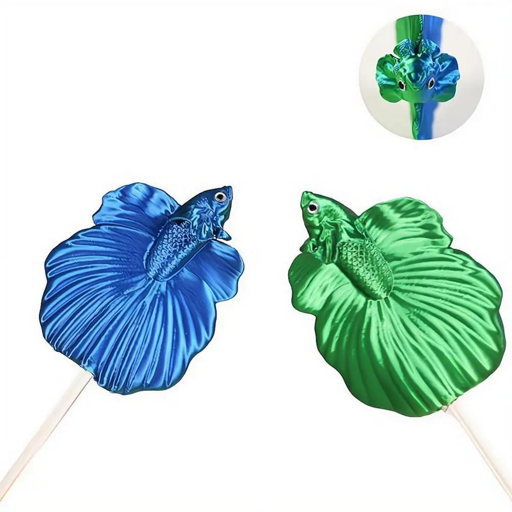 Betta Fish Teasing Stick Interactive Goldfish Stimulation Training Wand Aquarium Simulation Tail Flaring Toy for Small Fish