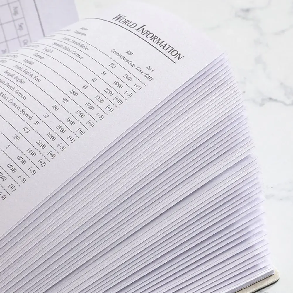 

Premium Thick Paper 2025 Daily Planner Wear-resistant Water-proof Lined Notebook Soft Cover Calendar Agenda Notepad Great Gift