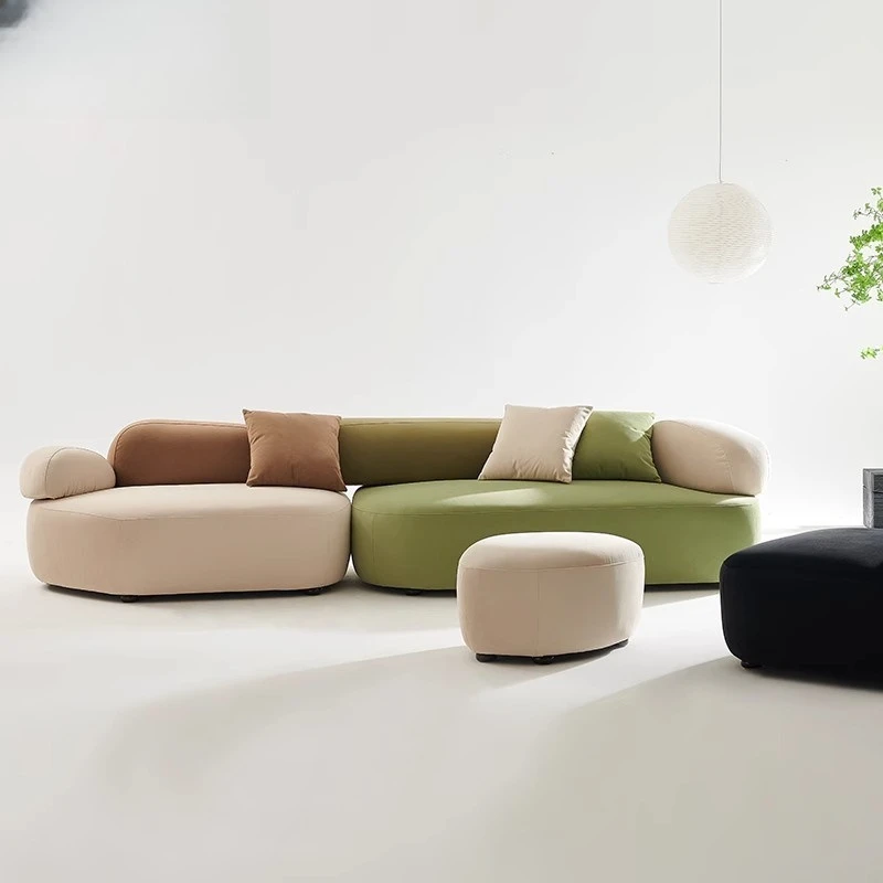 Pebble fabric special-shaped designer creative curved module clubhouse hotel sofa