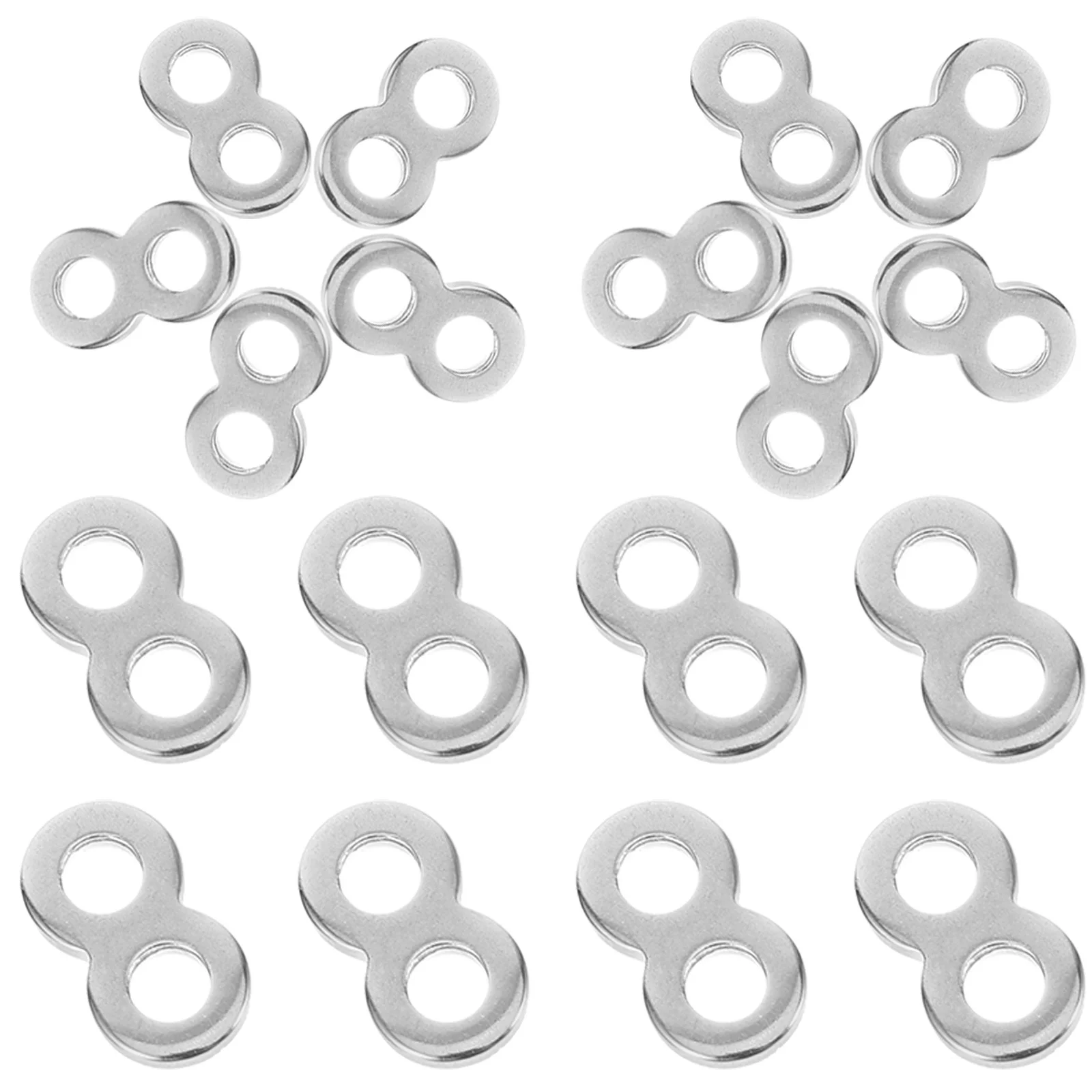 Connecteur de fixation à 8 figures en acier inoxydable, 20 pièces, attaches de table de bureau en métal, Clips de fixation en forme de 8 pour un joint sécurisé