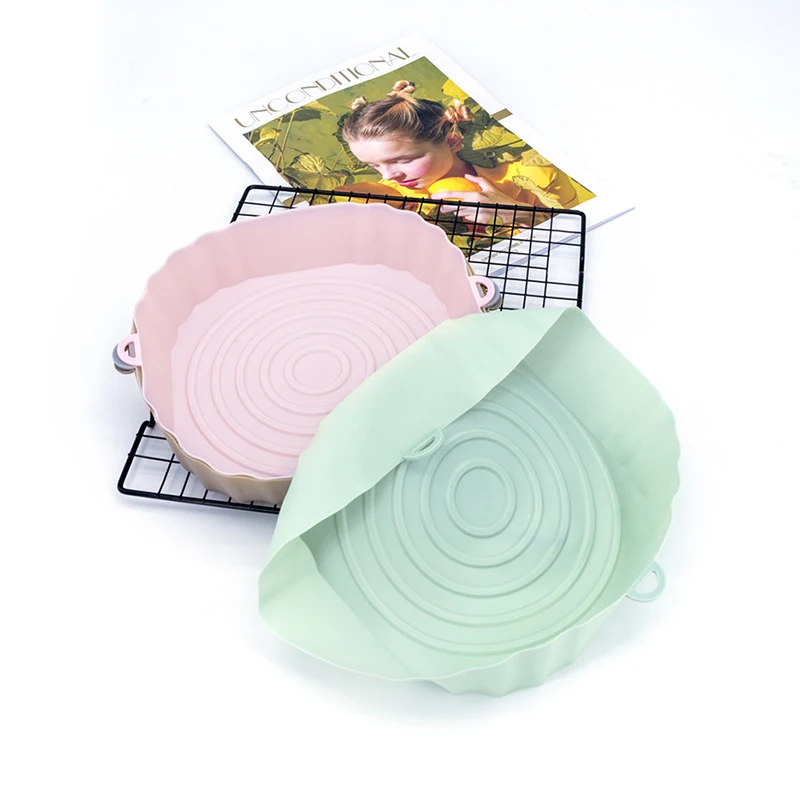 Fodera per friggitrice ad aria in Silicone per cucina domestica vassoio quadrato riutilizzabile resistente al calore accessori per forno per alimenti ecologici