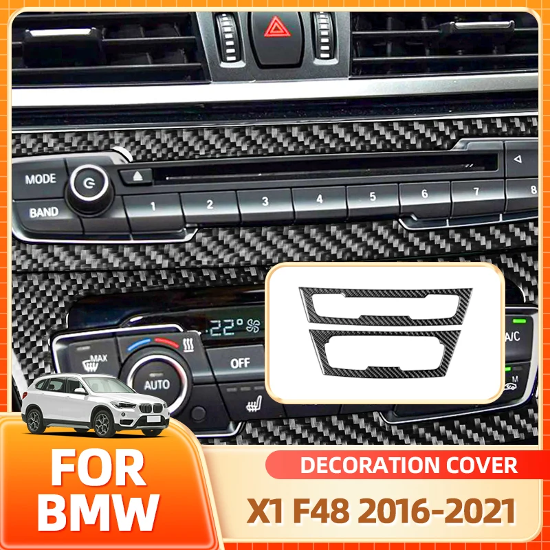 

Держатель для очков, хит продаж для BMW X1 F48 2016-2021/X2 F39 2018-2021, декоративная панель радиокондиционера, наклейка из углеродного волокна