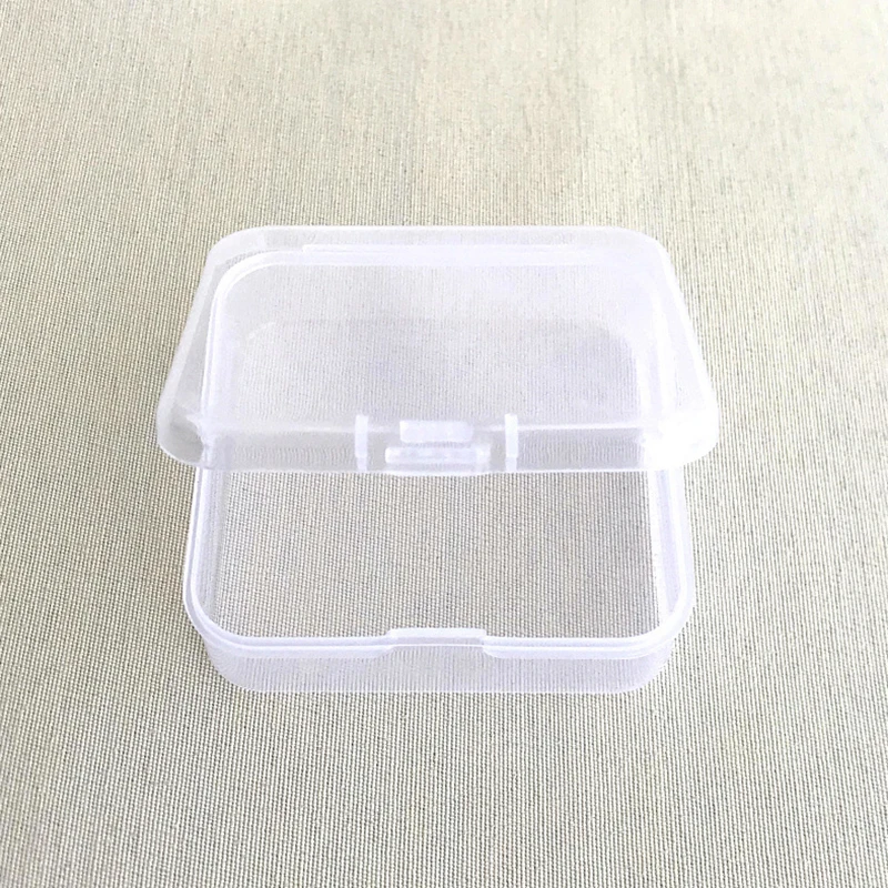 7.5cm Square Transparent PP Plastic Jewelry Storage Box With Lid Clear Empty Parts Accessories Face Mask Box Pencil Boxes