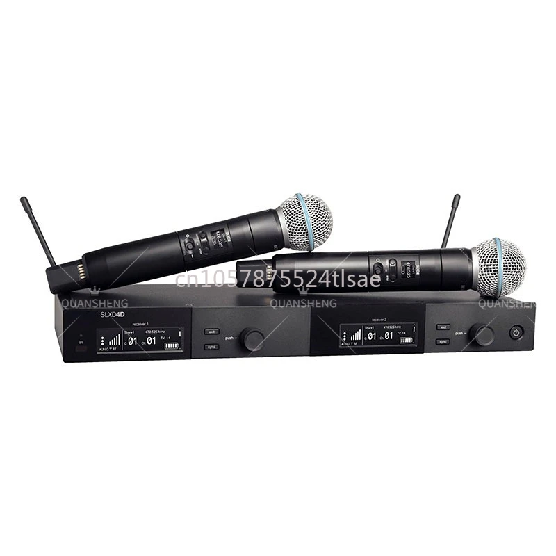 SLXD4D/SLXD4/SLX24D Uhf ميكروفون ديناميكي لاسلكي للتنوع الحقيقي ثنائي القناة نظام ميكروفون لاسلكي SLXD24D #3