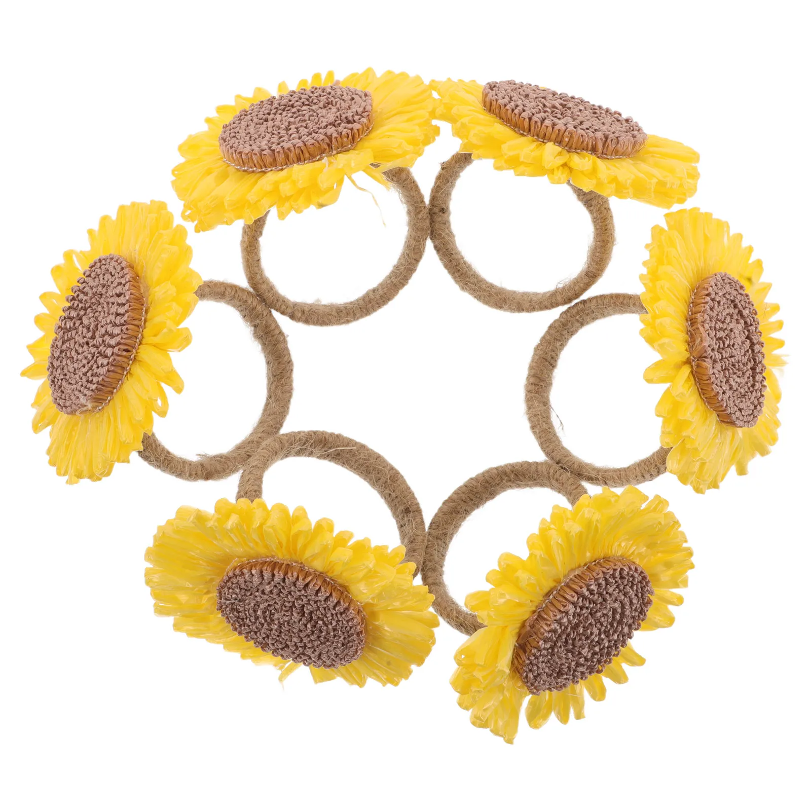 

6 Pcs Flower Napkin Button Ring Holder Rings Floral Table Settings Cloth Towel Buckle Banquet