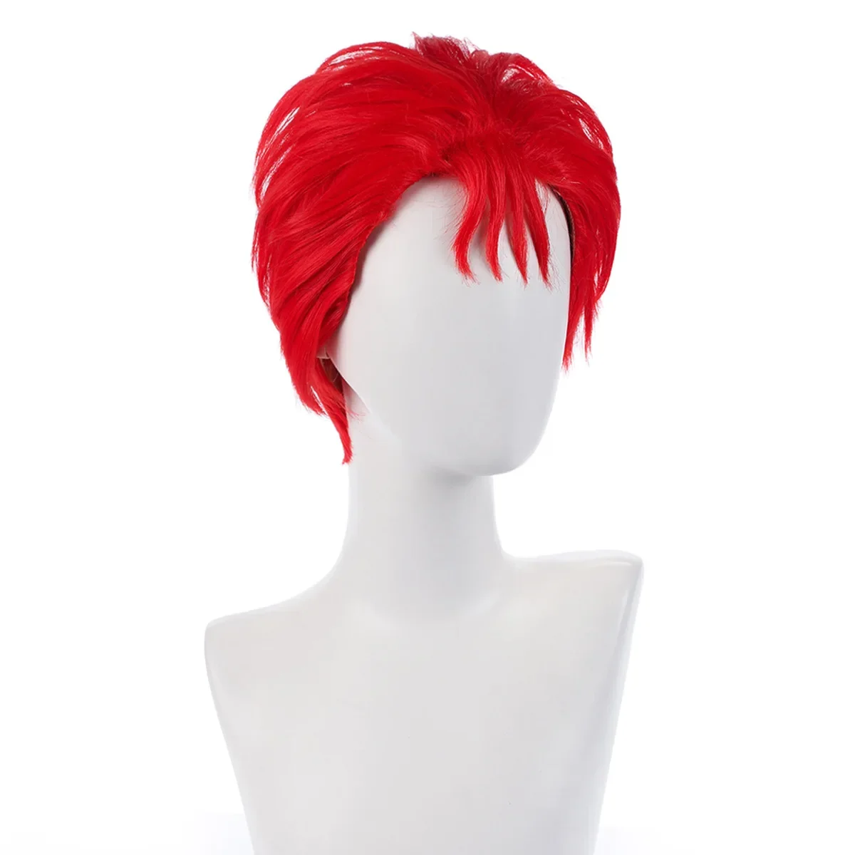 Parrucca da uomo RANYU parrucca corta sintetica dritta rossa per capelli Cosplay per la festa