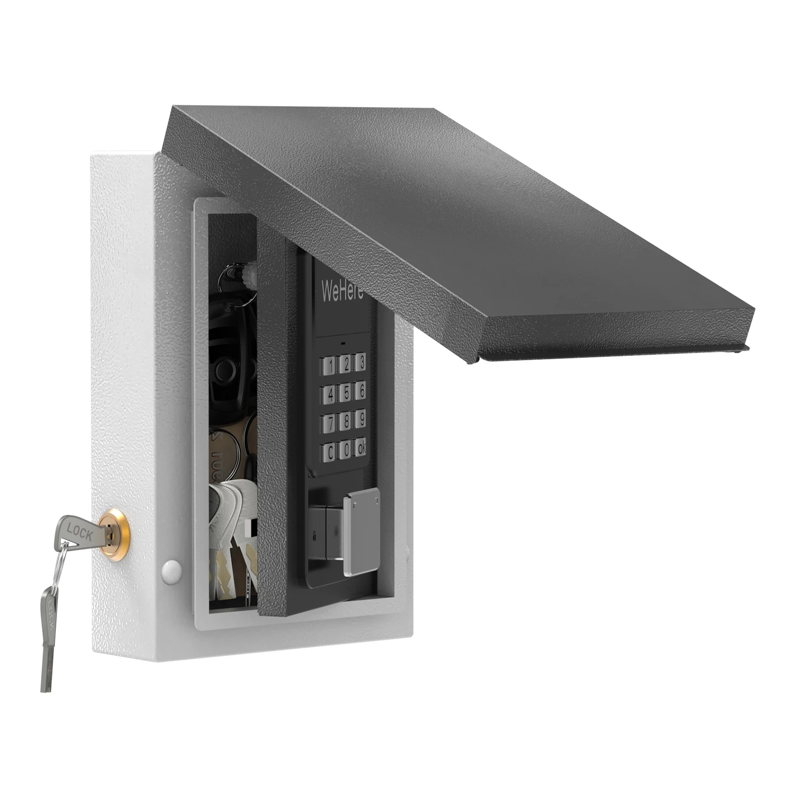 WeHere Hot Sale Factory Large Size Safe Wireless Network App Password Fingerprint Smart Key Lock Box