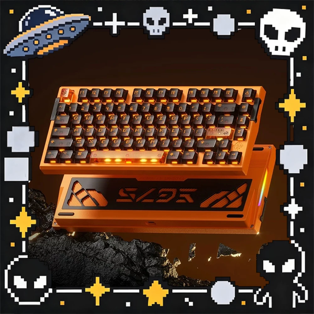 WEIKAV EG75 Wired Keyboard Double-Drive Lighting Synchronization Gaming Keyboard GASKET Structure 0.001RT Accuracy For Gifts