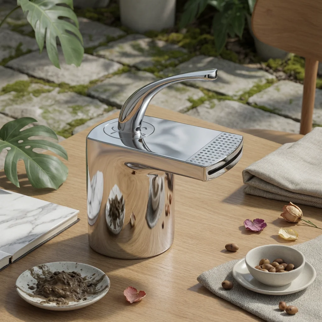 Robinet de lavabo cascade chaud et froid pour salle de bain, fixation moderne et stable