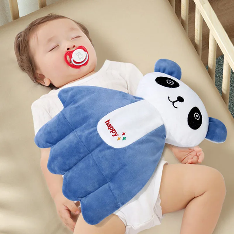 The Pillow Baby Hugging and Sleeping The Baby with The Palm of The Hand Calming The Sleeping Preventing Startle Pressing