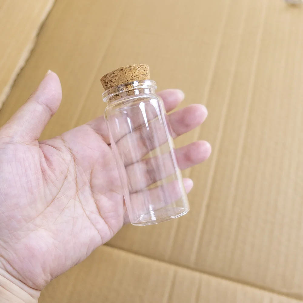 

12pcs/Lot 60ml 37x80mm DIY Mini Wishing Glass Bottles Corks Crafts 60CC Tiny Empty Jars Stopper Transparent Souvenir Container