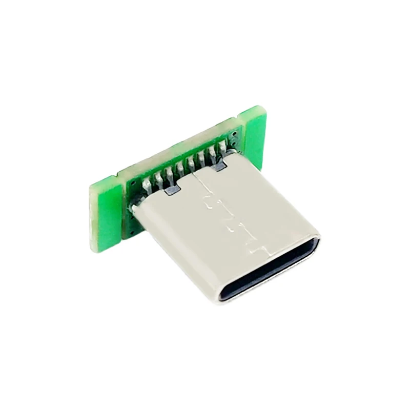 

10Pcs USB 3.0 Type C Male Vertical Patch Board 16pin Data Band PCB USB Tape Board Male Head 16P Usb C Connector