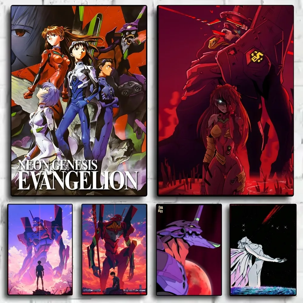 N-Neon G-Genesis E-Evangelion Anime Poster HD art sticky wall waterproof home living room bar decoration