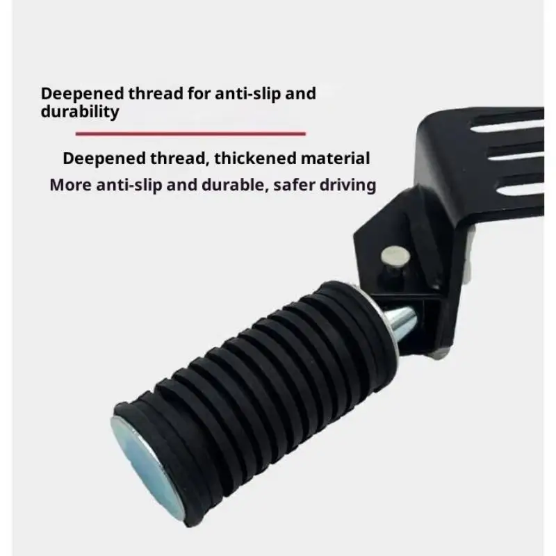 إكسسوارات DIY لسيارة Street Cruise، قطعتان من مساند القدم المعدنية القابلة للطي توفر الراحة المثالية للدراجات النارية والدراجات الإلكترونية #5