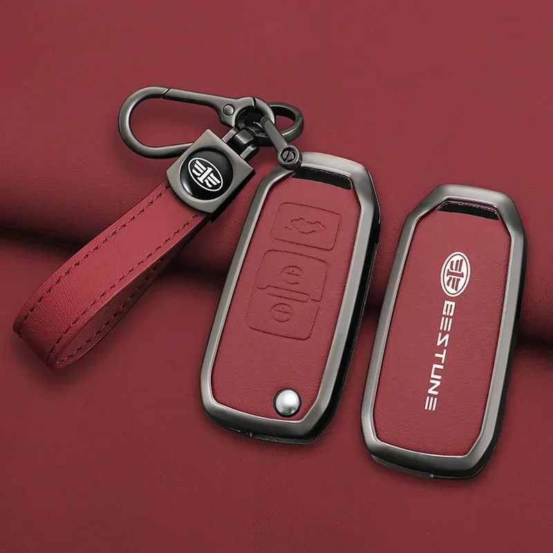 

Zinc Alloy Car Key Cover Remote Fobs Key Case Keychain Holder For FAW Besturn B30 X40 2017 2018 2019 2020 2021 Auto Accessory