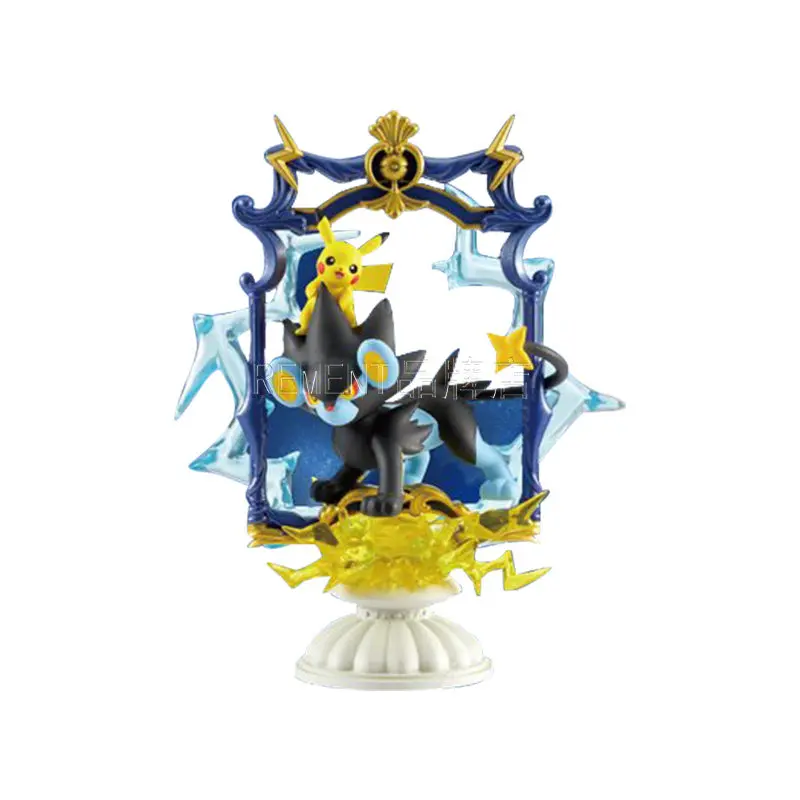Rement Pokemon Decorative Frame Collection Blind Box Mewtwo Garchomp Luxray Miniature Figure Desktop Display Collectible Toy view 6