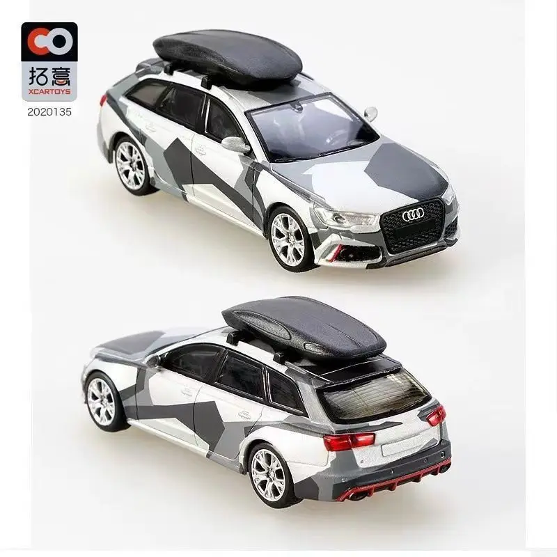 

XCARTOYS 1/64 RS6 Gray Camouflage Red Blue Alloy CarStatic Model Mini Vehicles Collection Ornament Children's Birthday Gift Toys