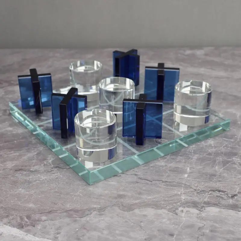 Modern and minimalist Nordic TV cabinet home decoration, crystal chessboard soft decoration