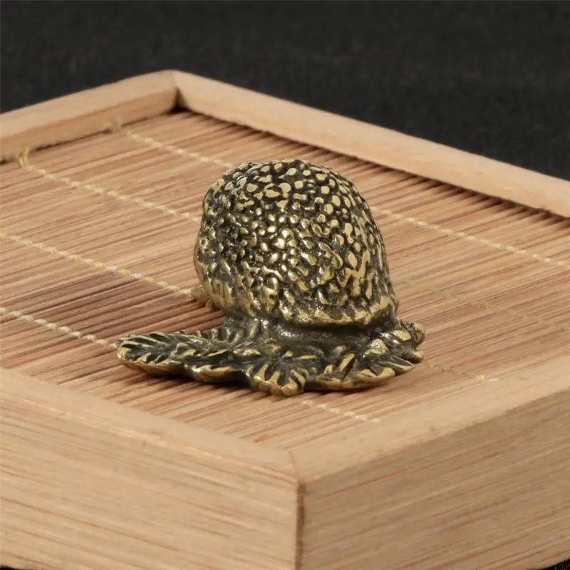 Antique-Look Hedgehog Figurine with Rounded Form and Textured Base for Shelf, Cabinet, Desk, or Table Presentation 55KF