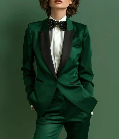 

Green Tuxedo Two piece Suit for Women
