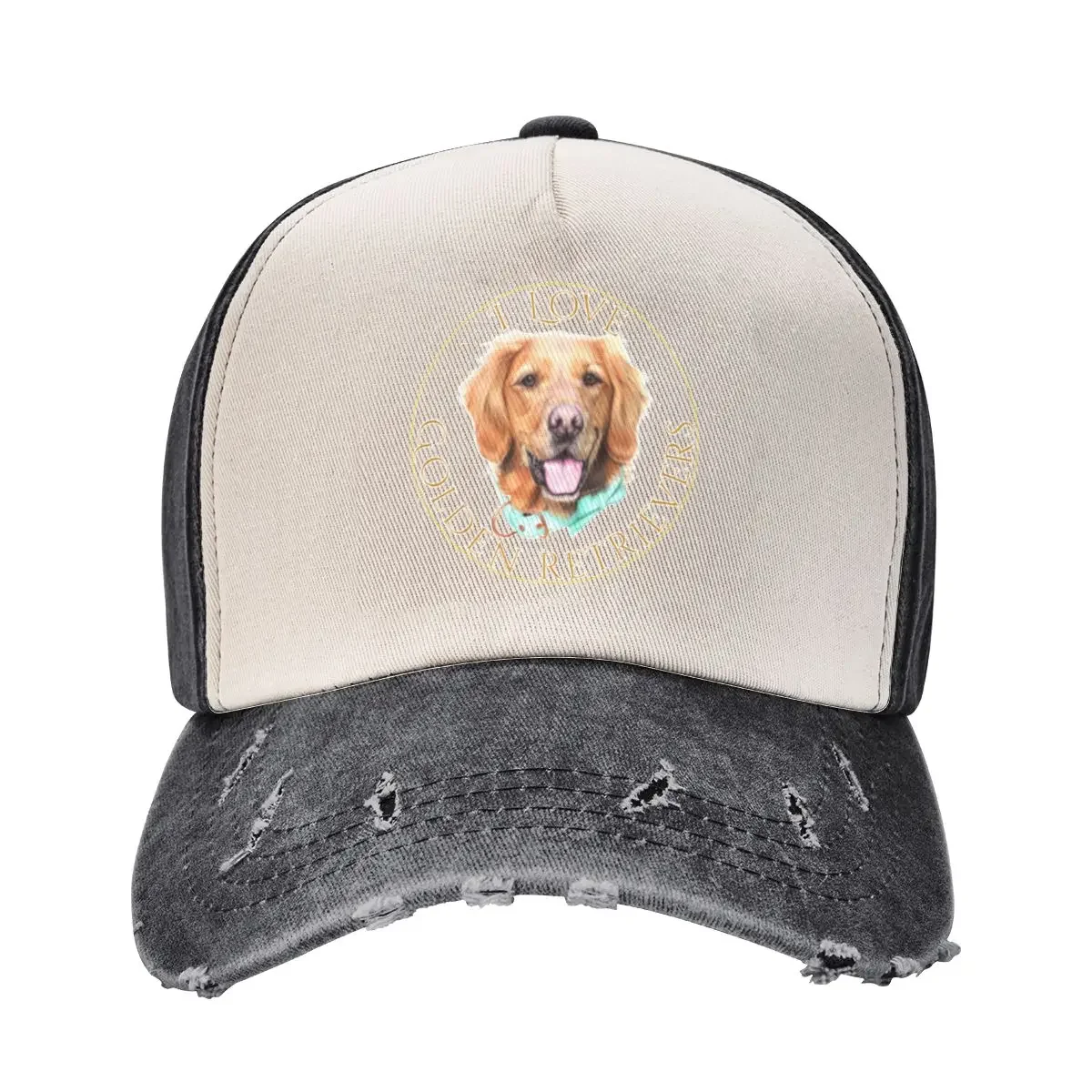 I Love Golden Retrievers Pencil Drawing For Golden Retriever Lovers Baseball Cap summer hat Wild Ball Hat Luxury Woman Men's