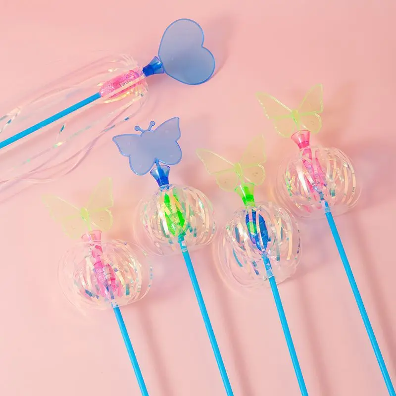 

Internet celebrity's same glowing bubble flower fairy magic wand children's toy rainbow flashing wand small gift