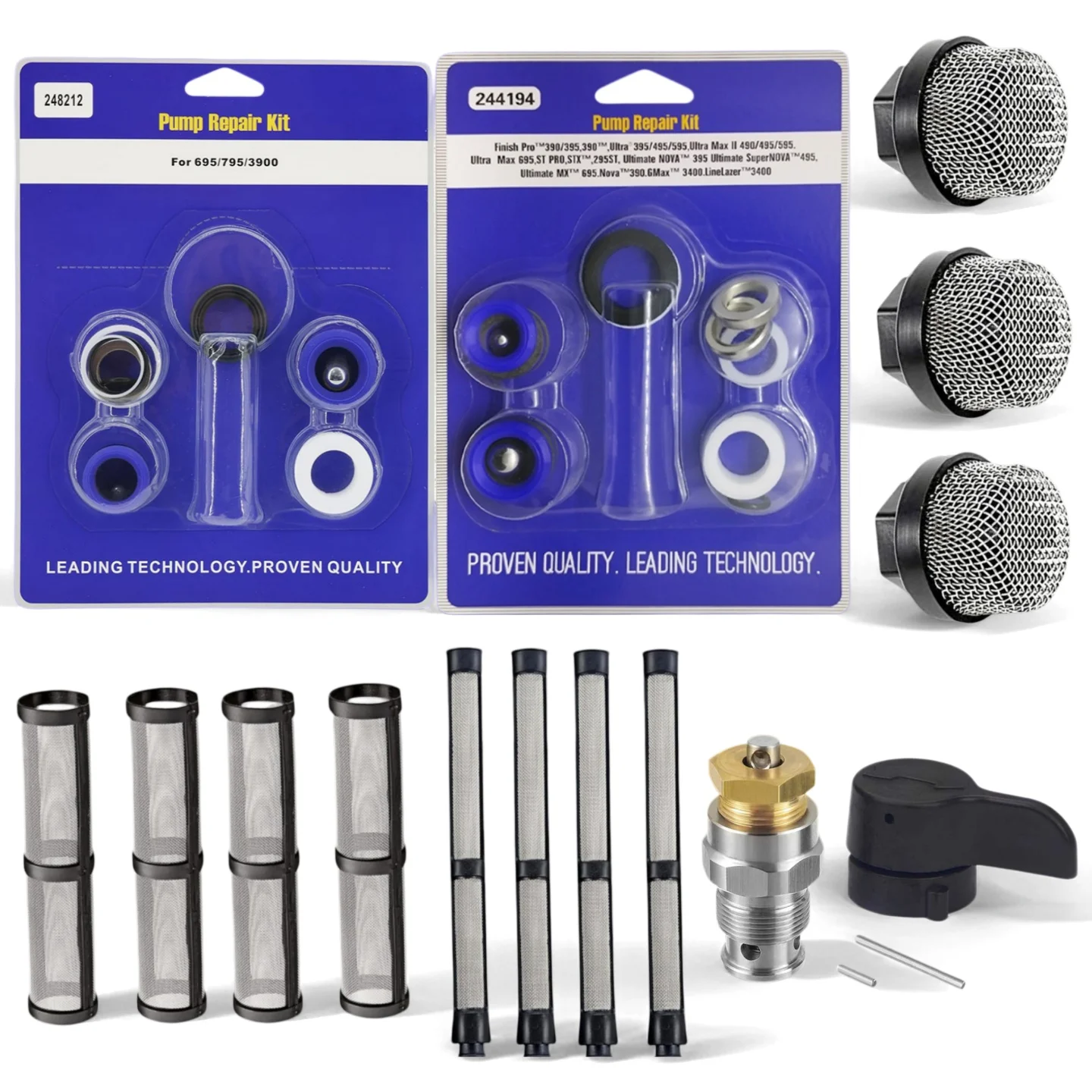 248212 244194 Pump Repair Kit Airless Paint Sprayer Parts Filter Screen Gun Valve Trigger For 695 795 3900 Ultra 395 495