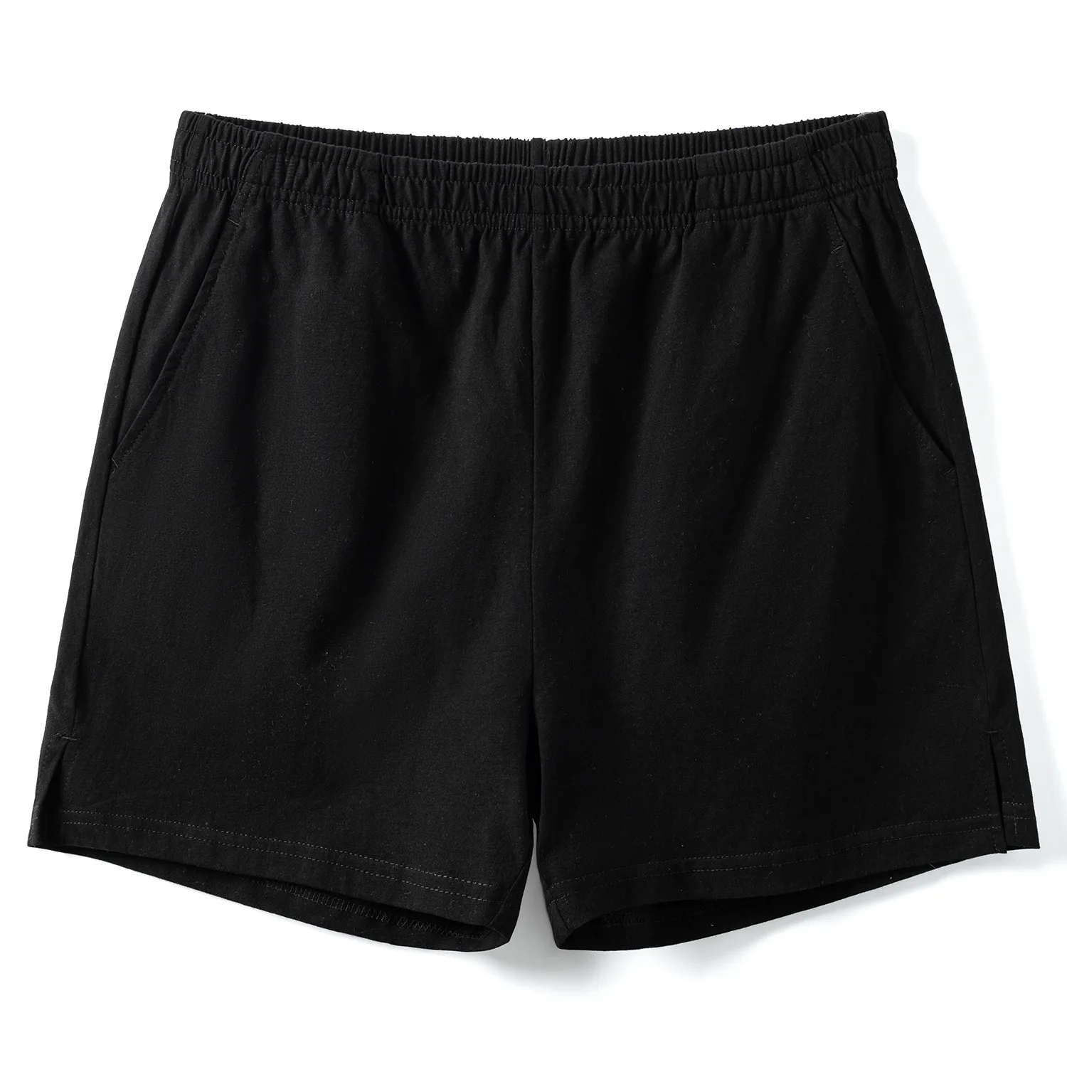 Men's Shorts, Summer Home Cotton Shorts, 4-inch Home Casual Half Pants, Simple Breathable Loose Solid Color Pants