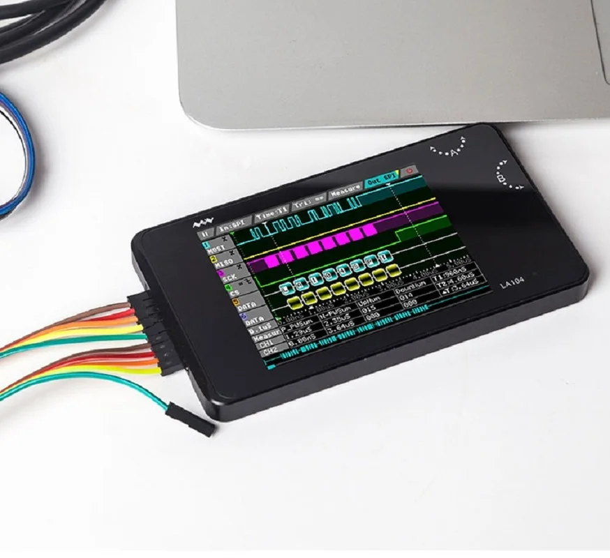 Imagem -06 - Analisador Lógico Digital Mini Canais Taxa Máxima de Amostragem 100mhz Spii2cpwm Osciloscópio 28 Armazenamento Flash 8mb Usb La104