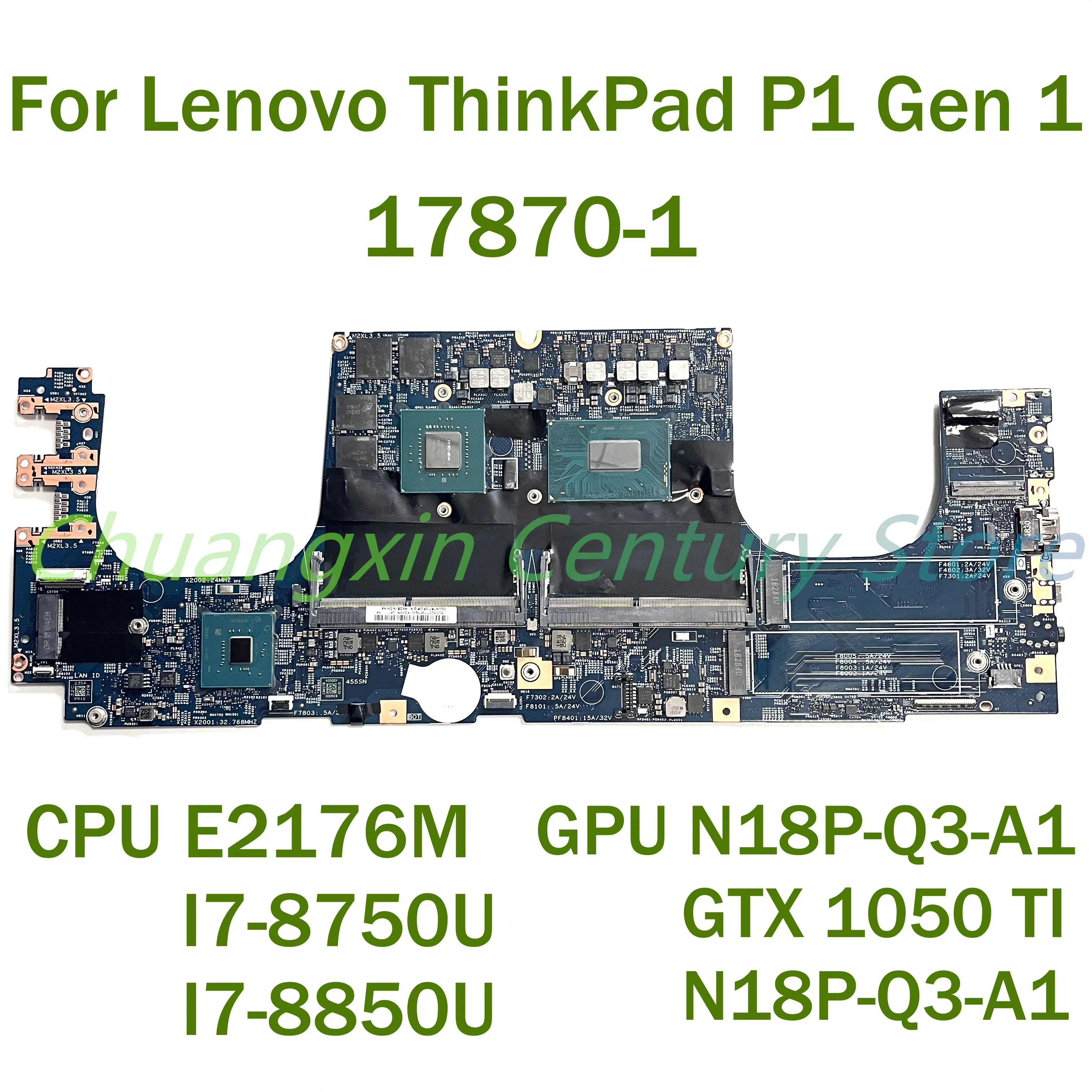 

Материнская плата для ноутбука Lenovo ThinkPad P1 Gen 1 17870-1 с центральным процессором
