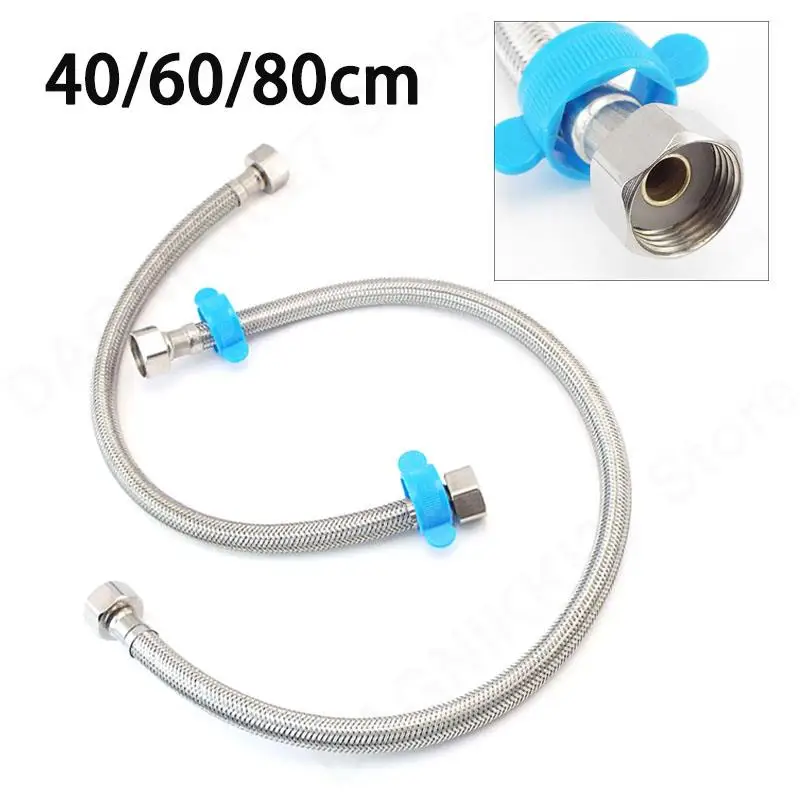 

G1/2 304 Stainless Steel Toilet Plumbing Angle Valve Hose Water Heater Flexible Faucet Braided Hose 40cm 60cm 80cm v27